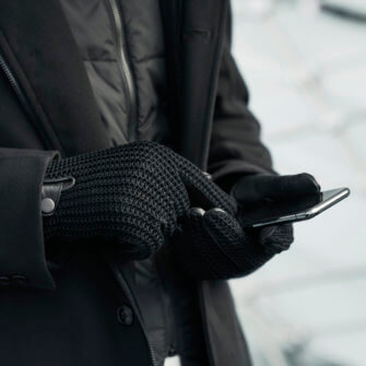 napoWOOL - guantes negros de invierno para hombre