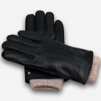 guantes negros con manga