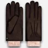 guantes marrones con manga para hombre