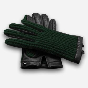 guantes trenzados verdes para hombre