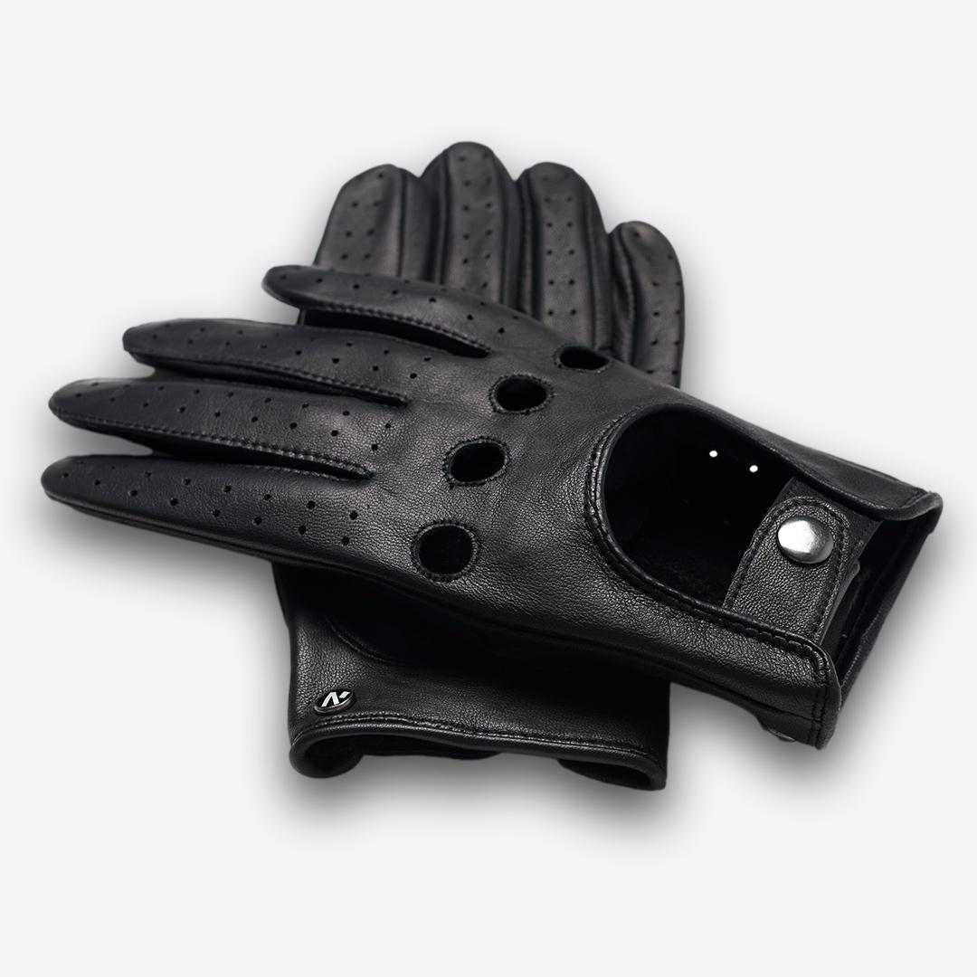 guantes negros para auto
