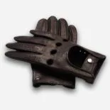 guantes de coche de cuero marrón para hombre