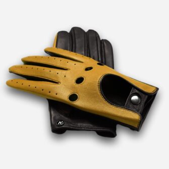 guantes de cuero para hombre en color amarillo