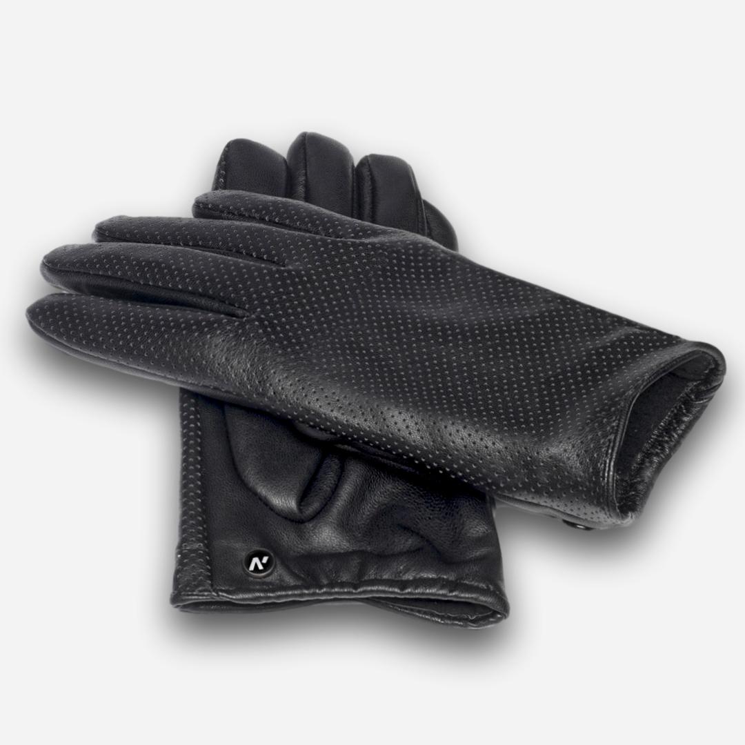 guantes de mujer de ecopiel negros
