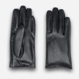 guantes negros de ecopiel