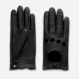 guantes de cuero negro