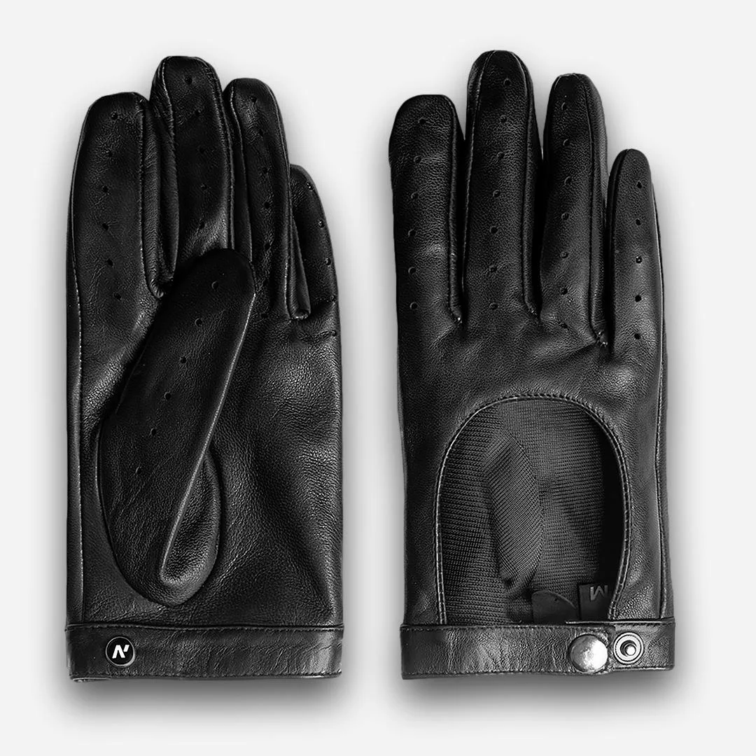 guantes de coche negros para mujer