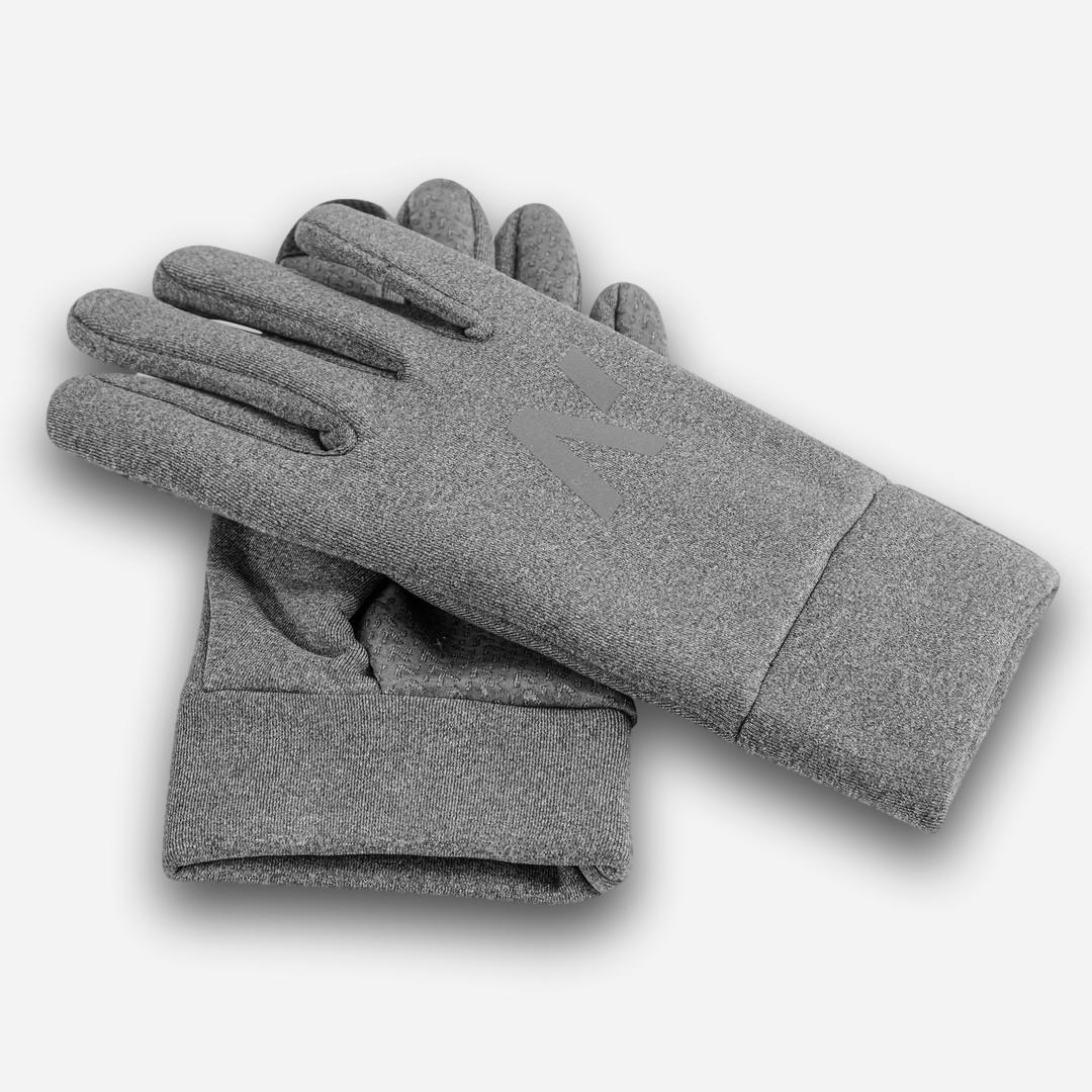 guantes deportivos grises para hombre