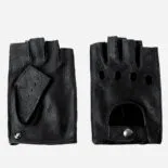 guantes sin dedos de cuero para mujer