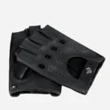 guantes negros sin dedos para hombre