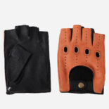 guantes sin dedos de color marrón claro para hombre