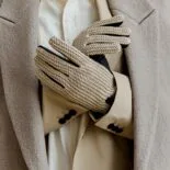 guantes beige para hombre