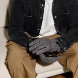 guantes grises para hombre