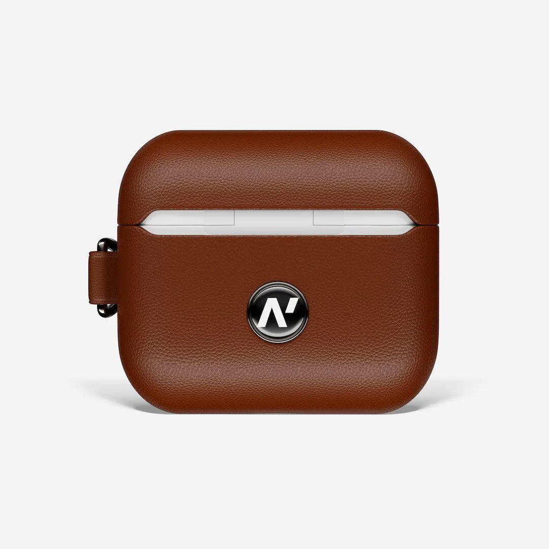 caja de airpods marrón
