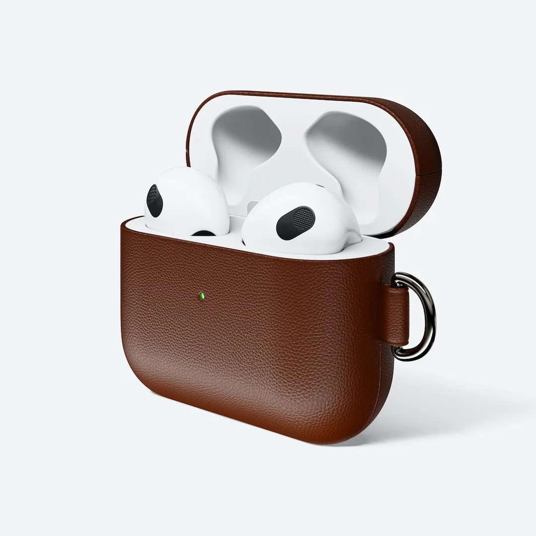 caja de airpods marrón