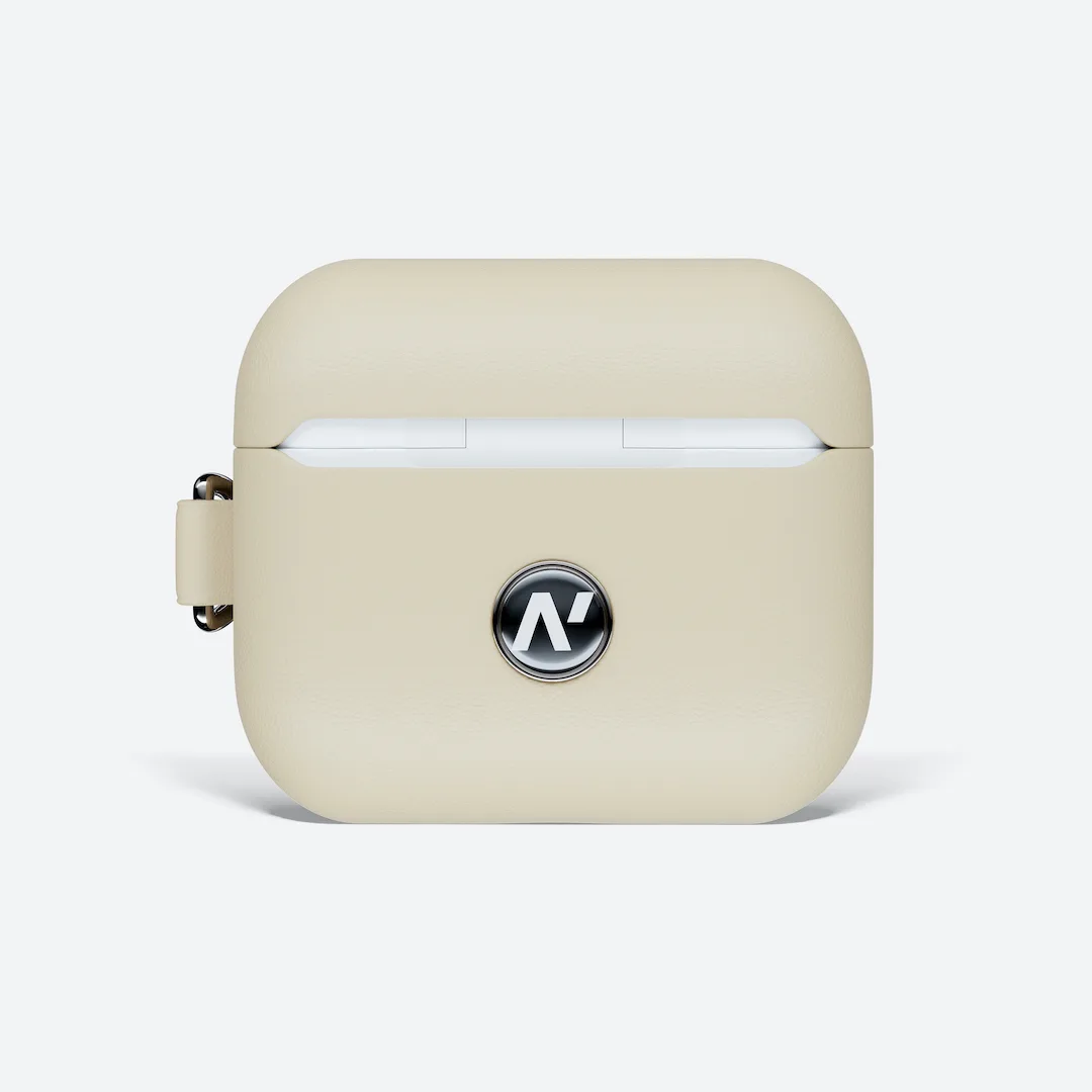 funda para airpods beige