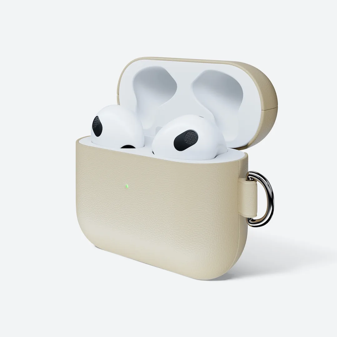 funda para airpods beige